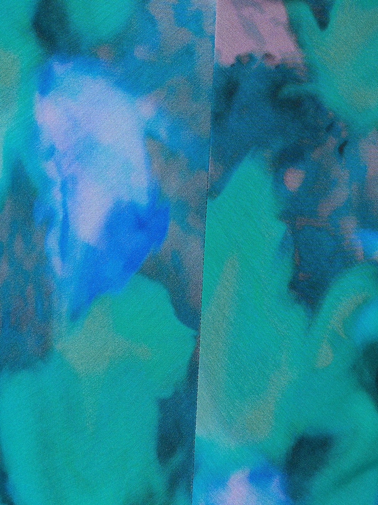 Jigsaw Green Floral Print Mist Jersey Dress - Image 6 of 6