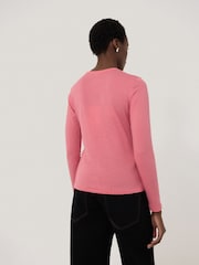 Jigsaw Pink 100% Cotton Long Sleeve T-Shirt - Image 2 of 6
