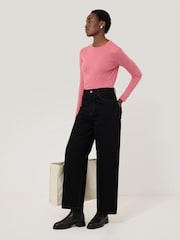 Jigsaw Pink 100% Cotton Long Sleeve T-Shirt - Image 3 of 6