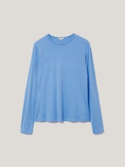 Jigsaw Blue 100% Cotton Long Sleeve T-Shirt - Image 5 of 6