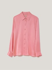 Jigsaw Pink Silk Satin Blend Shirt - Image 7 of 7