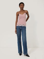 Jigsaw Pink Modal Lace Vest - Image 2 of 5