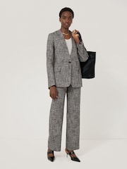 Jigsaw Grey Collarless Boucle Jacket - Image 3 of 7