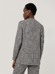 Jigsaw Grey Collarless Boucle Jacket - Image 5 of 7