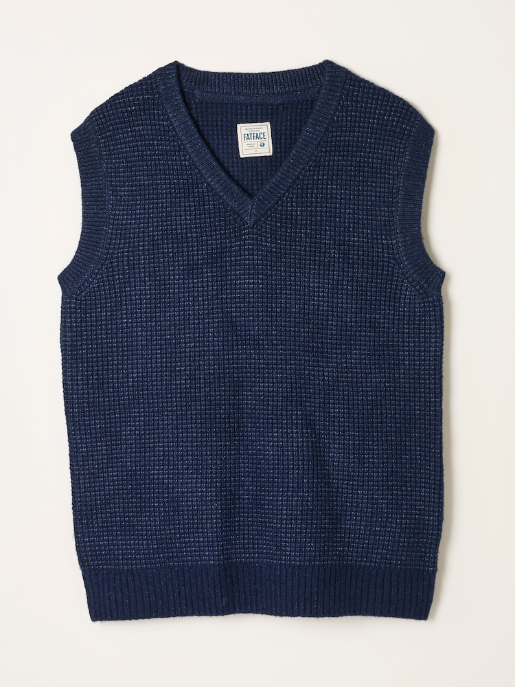 Mornarica - FatFace V-Neck Knitted Tank - Slika 1 iz 1 Mornarica - FatFace V-Neck Knitted Tank - Slika 1 iz 1