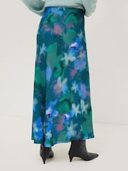 Jigsaw Floral Print Mist Midi Skirt - صورة 4 من 5