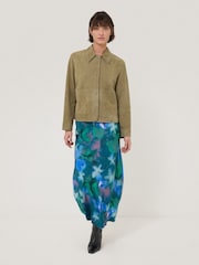 Jigsaw Floral Print Mist Midi Skirt - صورة 5 من 5