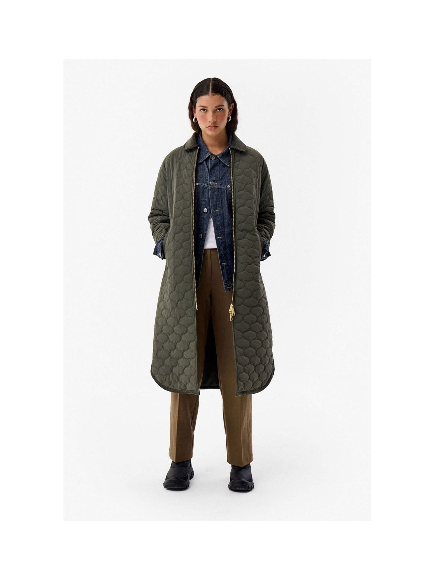 Buy Hunter Green Fionn Long Quilted Jacket from Next USA
