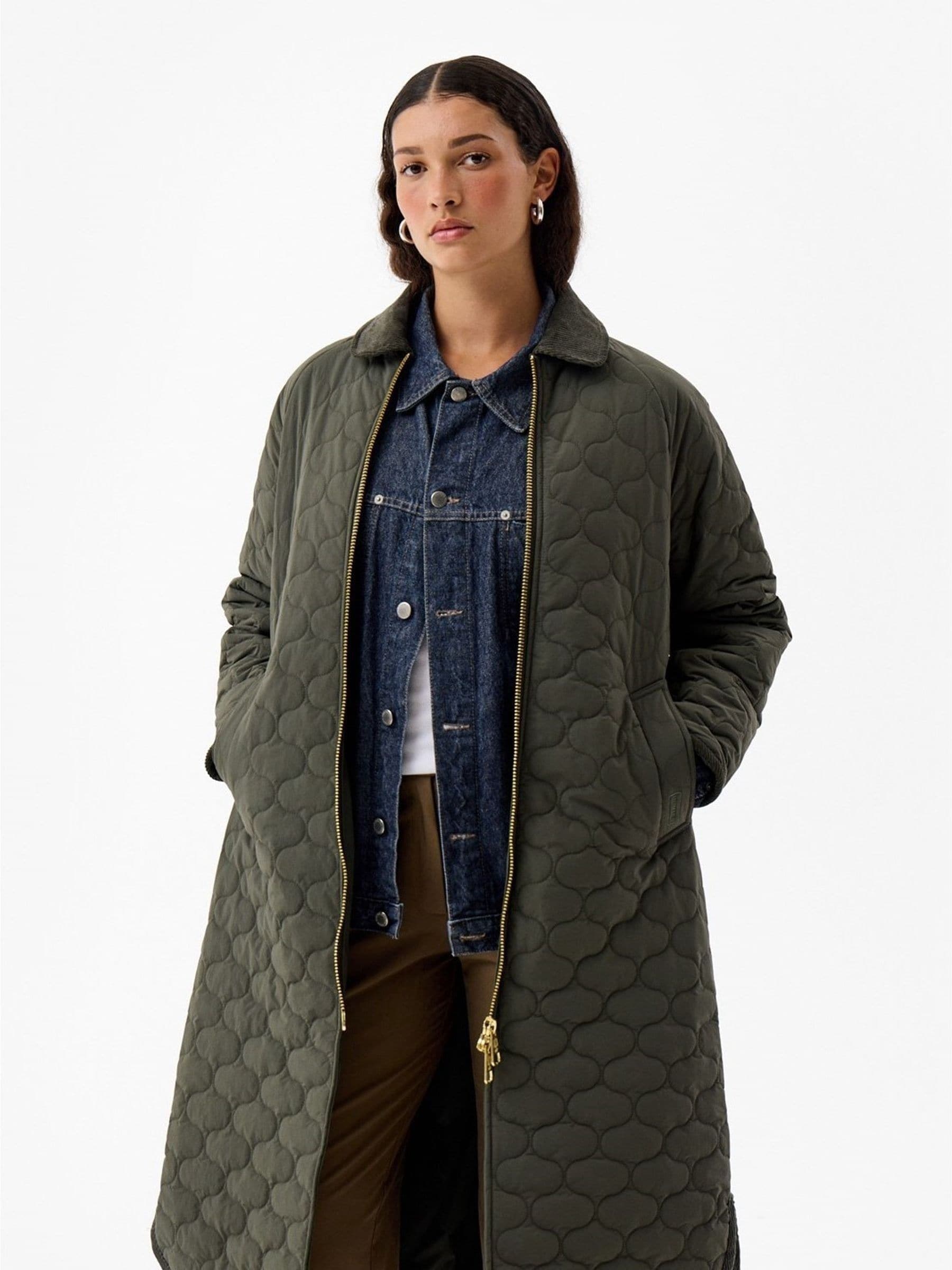 Buy Hunter Green Fionn Long Quilted Jacket from Next USA