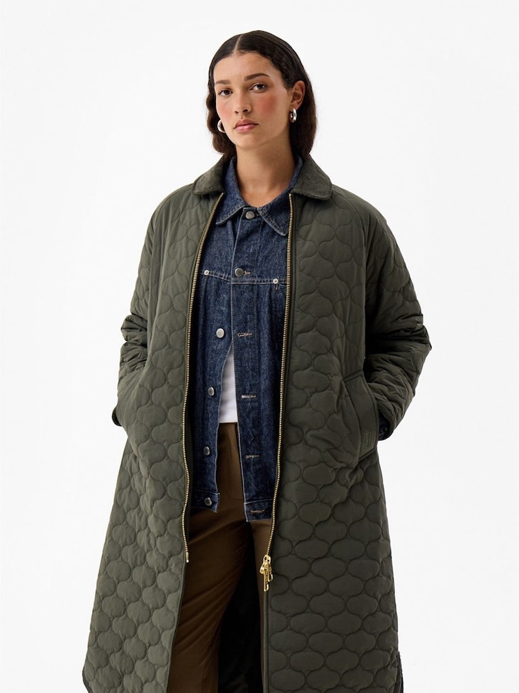 Hunter Fionn Long Quilted Jacket - Image 4 of 4 Hunter Fionn Long Quilted Jacket - Image 4 of 4
