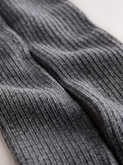 Mittelgrau - Gerippte Strumpfhose mit hohem Baumwollanteil - Bild 3 von 3