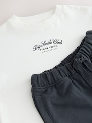 White/Black Short Sleeve T-Shirt and Utility Joggers Set (3mths-7yrs) - Image 5 of 5