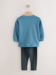 Blue Long Sleeve Top and Leggings Set (3mths-7yrs) - Image 5 of 8