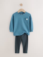 Blue Long Sleeve Top and Leggings Set (3mths-7yrs) - Image 6 of 8