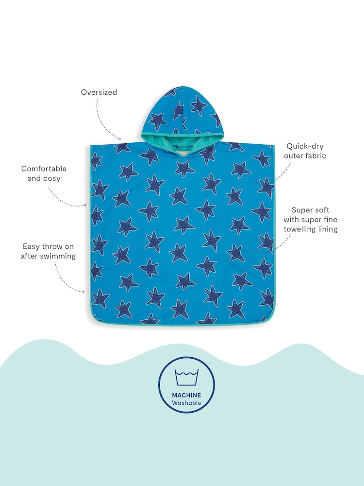 Muddy Puddles Blue Muddy Puddles Beach Towel Poncho Cover up' - Image 6 of 6