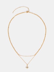 Mint Velvet Gold Plated Layered Star Necklace - Image 1 of 4
