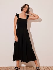 Mint Velvet Black Wide Leg Jersey Jumpsuit - Image 2 of 8