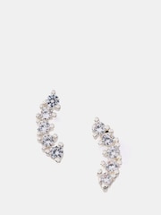 Mint Velvet Silver Plated Climber Earrings - Image 1 of 3