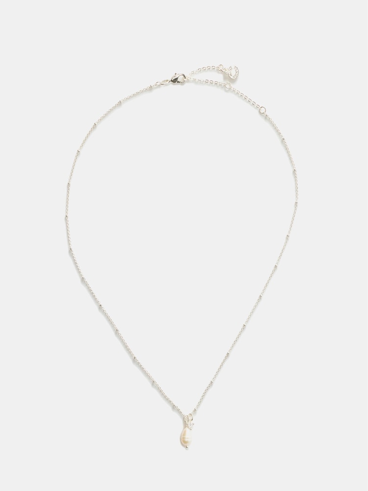 Mint Velvet Silver Plated Pearl Necklace - Image 1 of 3