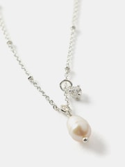 Mint Velvet Silver Plated Pearl Necklace - Image 2 of 3