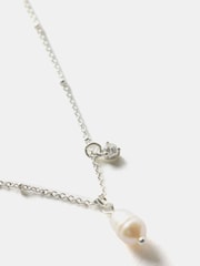 Mint Velvet Silver Plated Pearl Necklace - Image 3 of 3