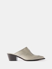 Mint Velvet Grey Western Mule Heels - Image 1 of 4