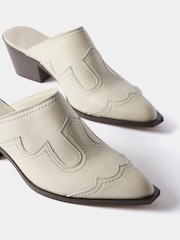 Mint Velvet Grey Western Mule Heels - Image 2 of 4