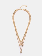 Mint Velvet Gold Tone Layered Necklace - Image 1 of 3