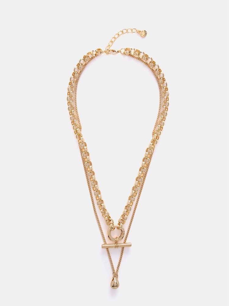 Mint Velvet Gold Tone Layered Necklace - Image 1 of 3