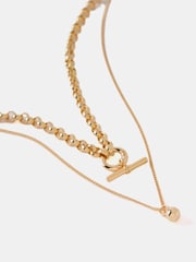 Mint Velvet Gold Tone Layered Necklace - Image 2 of 3
