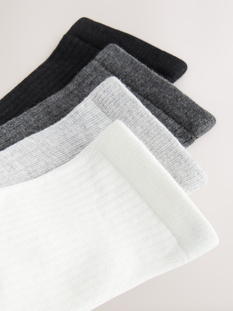 Monochrome Trainer Socks 4 Pack - Image 6 of 7