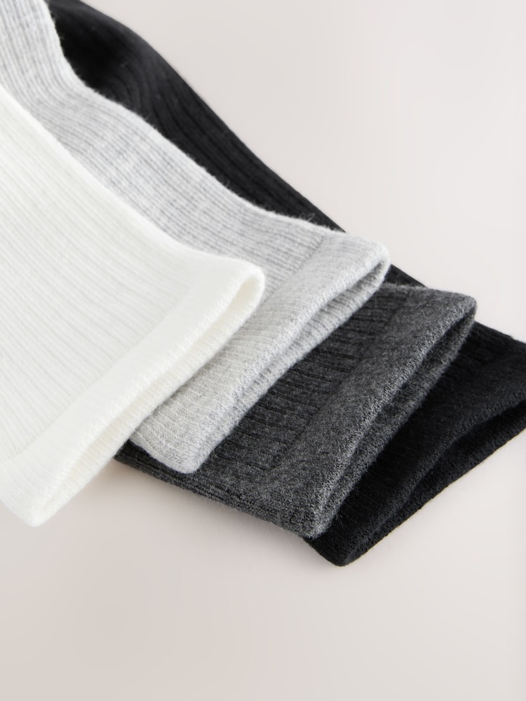 Monochrome Ankle Socks 4 Pack - Image 7 of 7