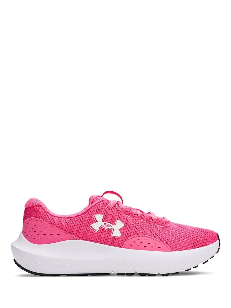 Under Armour Light Pink Charged Surge Trainers - Image 1 of 5