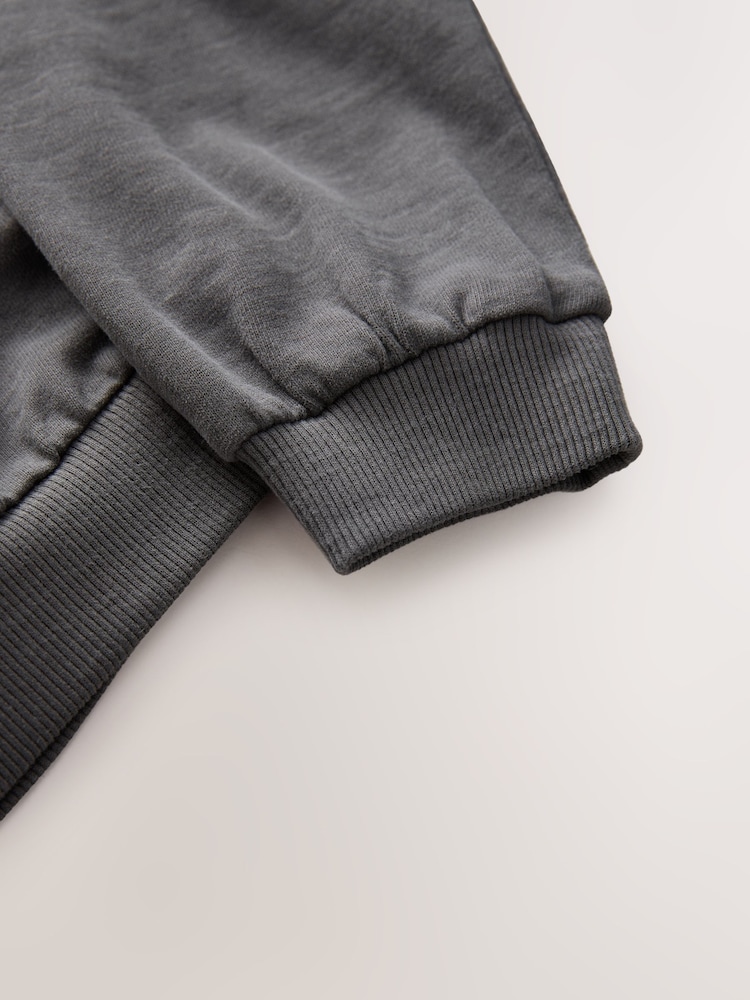 Charcoal Grey Hokusai License Long Sleeve 100% Cotton Sweat Top (3-16yrs) - Image 3 of 3