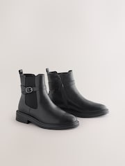 Preto - Botas Chelsea com fivela - Imagem 2 de 10