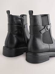 Preto - Botas Chelsea com fivela - Imagem 3 de 10