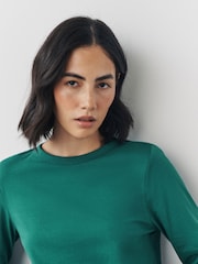Green 100% Cotton Long Sleeve T-Shirt - Image 3 of 6