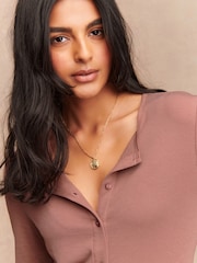 Pink Lightweight Ribbed Long Sleeve Cardigan with TENCEL™ Lyocell - Image 5 of 8