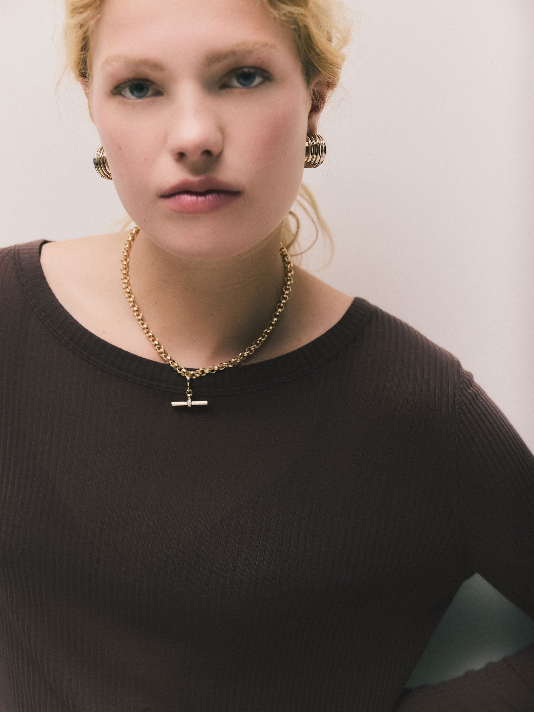 Buy Chocolate Sheer Crew Neck Long Sleeve Top from Next USA