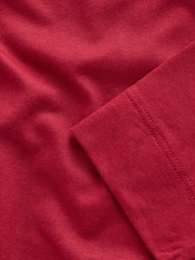 Wine Cotton Modal Blend Slouch Long Sleeve T-Shirt - Image 7 of 7