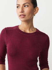 Jewel Tone Multi Elbow Length Crew Neck Tops 3 Pack - Image 6 of 11