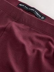 Burgundy Red Full Length Leggings - Image 6 of 7