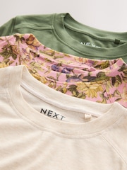 Multi 3 Pack Long Sleeve Crew Neck Top Containing TENCEL™ Lyocell - Image 5 of 9