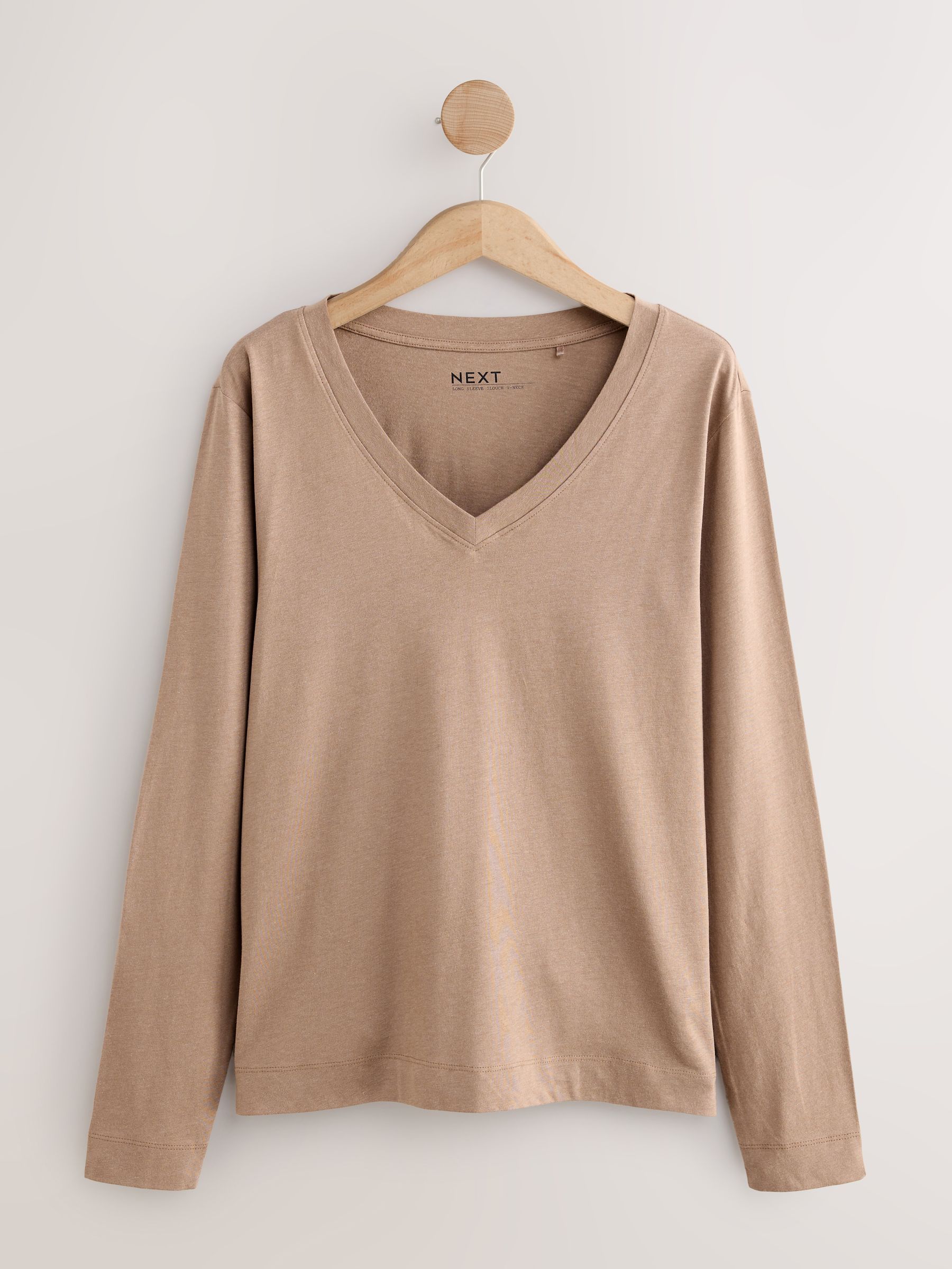 Buy Multi 5 Pack Long Sleeve Modal V Neck T-Shirt from Next South