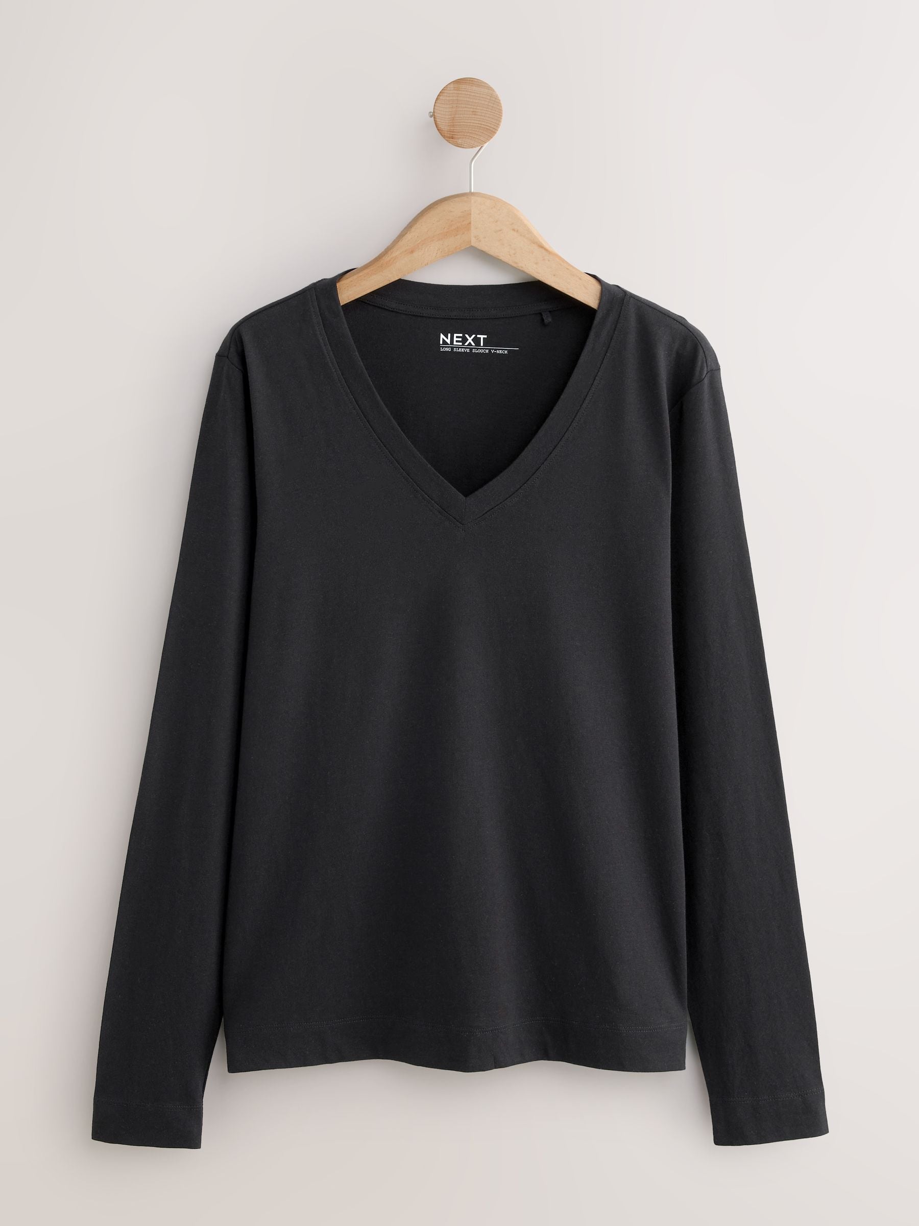 Buy Multi 5 Pack Long Sleeve Modal V Neck T-Shirt from Next South