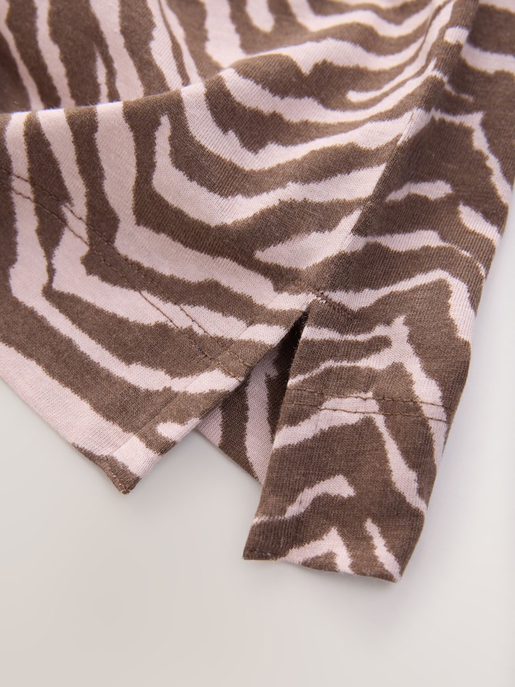Estampa de zebra - Cotton Modal Blend Slouch Long Sleeve T-Shirt - Imagem 3 de 3
