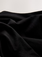 Black Cotton Blend Sleeveless Drape Top - Image 6 of 7
