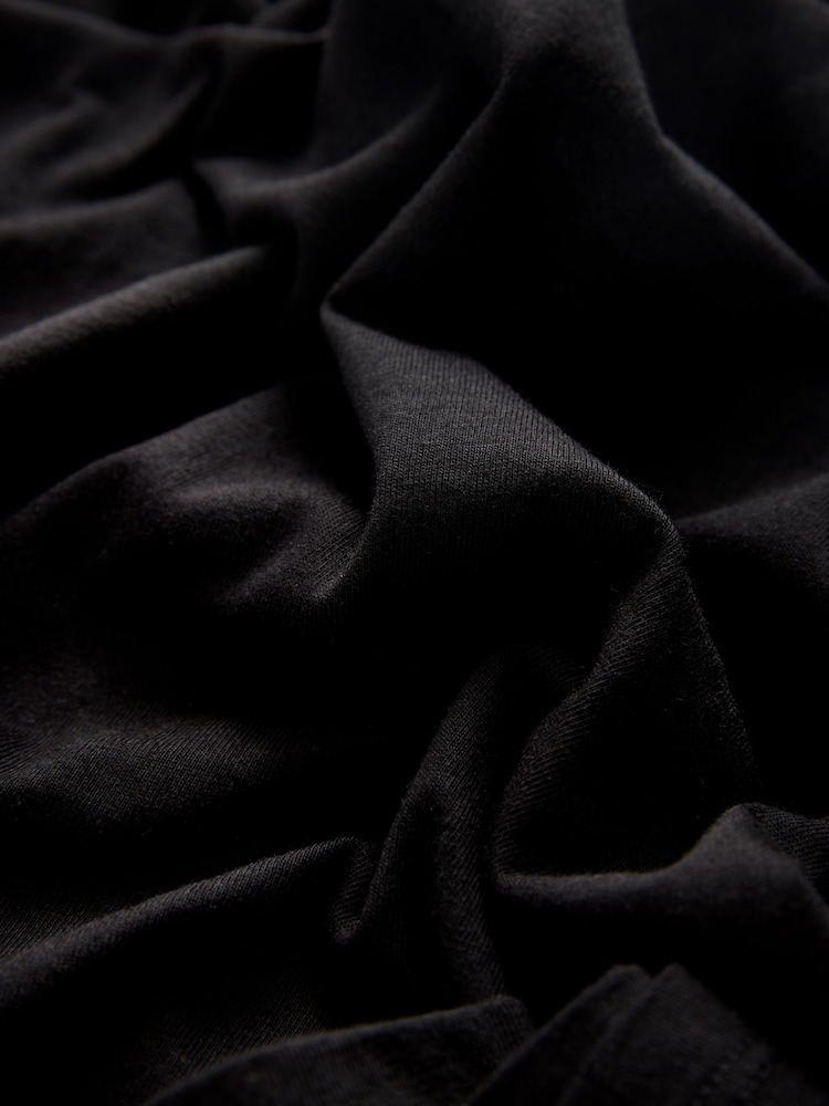 Black Cotton Blend Sleeveless Drape Top - Image 7 of 7