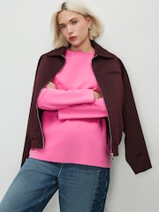 Pink Relaxed Long Sleeve Crew Neck T-Shirt - Image 2 of 8
