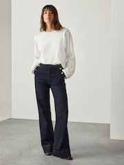 Branco - Interlock Long Sleeve Crew Neck T-Shirt - Imagem 2 de 8